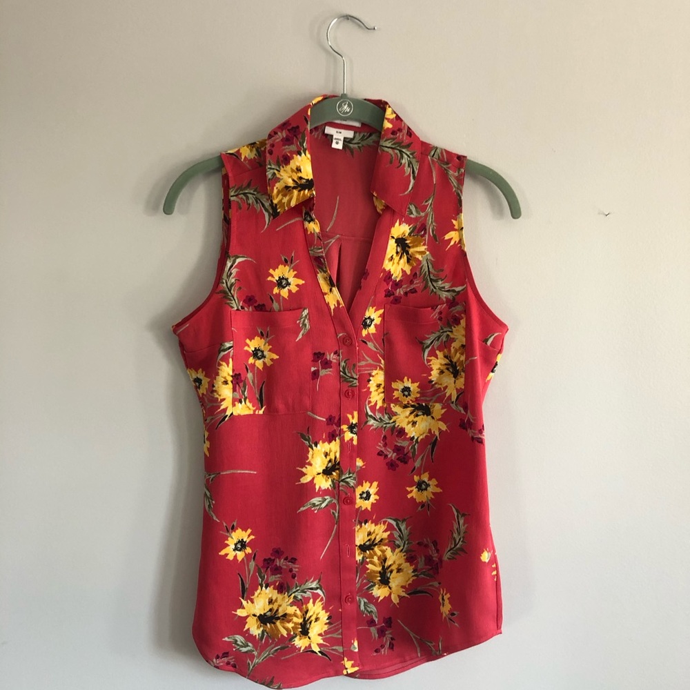 Express Slim Fit Sleeveless Portofino Shirt sz. XS